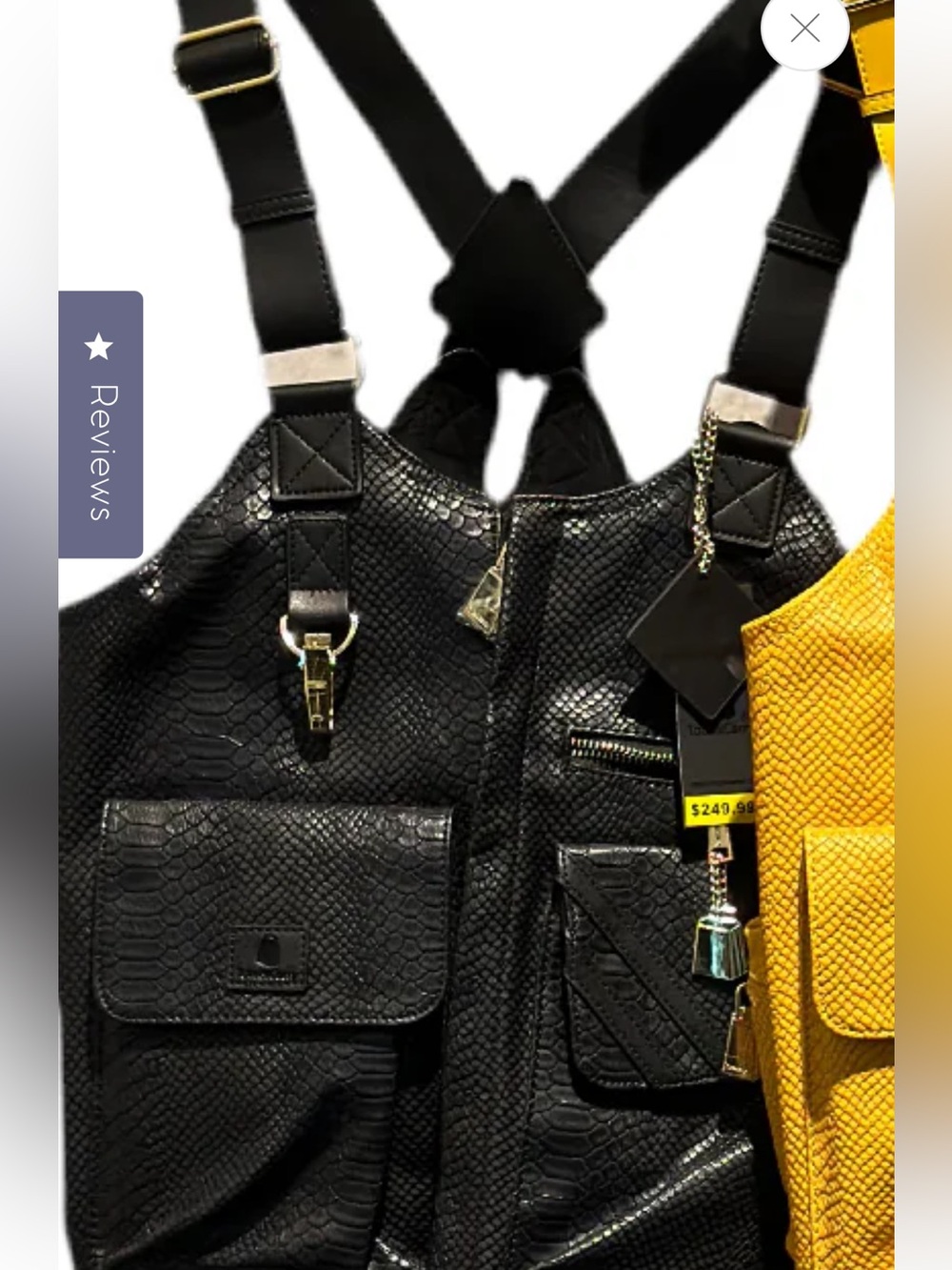 Men's Black Textured TOTE & CARRY Utility Vest Black
